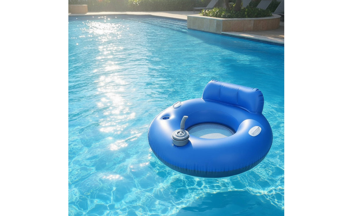 Battery Operated Electric Water Buoyant Chair Easy to Inflate Motorized Pool Buoyant Comfortable Electric Inflatable Pool Lounger Portable for Adults, Lake