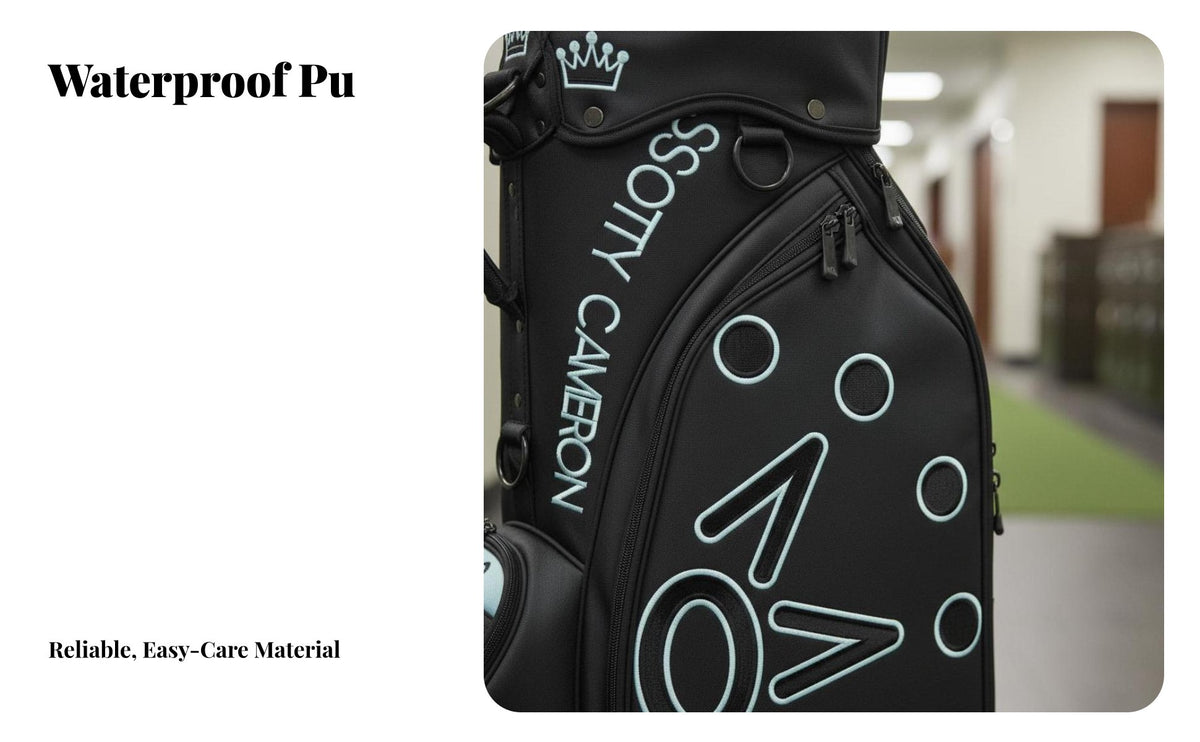 Professional Golf Club Bag PU Leather Golf Bag Large Capacity Athletic Gear for Women, Golfers, Outdoor, Driving Range
