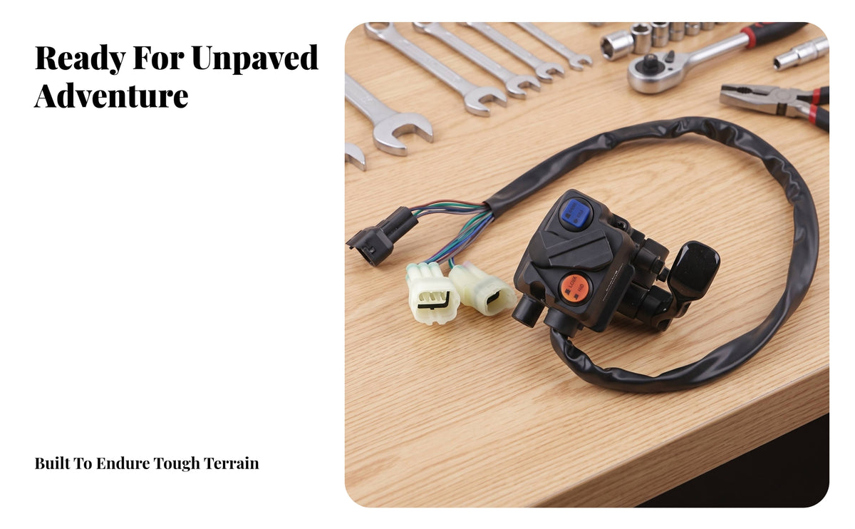 Right-Side Combination Switch Assembly | Molded Housing, Handlebar Control Switch with Wiring Harness
