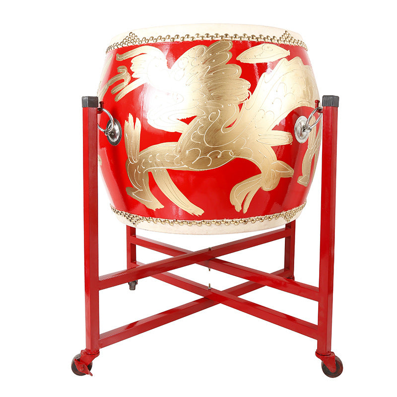 Foldable Metal Drum Stand for Traditional Chinese Drums - Taiko, War, Cowhide, Gong Drums - Thickened Musical Instrument Accessory
