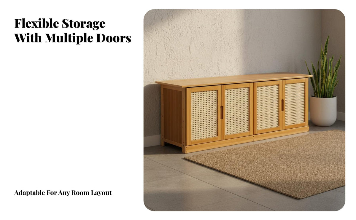 Space-Saving Entryway Cabinet with Seat Multifunctional Design Shoe Organizer Strong Load-Bearing Storage Bench Large Capacity for Apartment Dwellers, Families, Homeowners, Hallway, Mudroom, Bedroom, Living Room