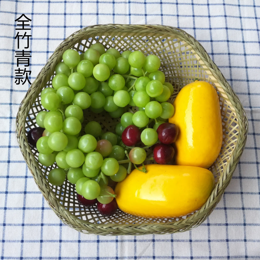 Handwoven Bamboo Hexagonal Basket Fruit Plate