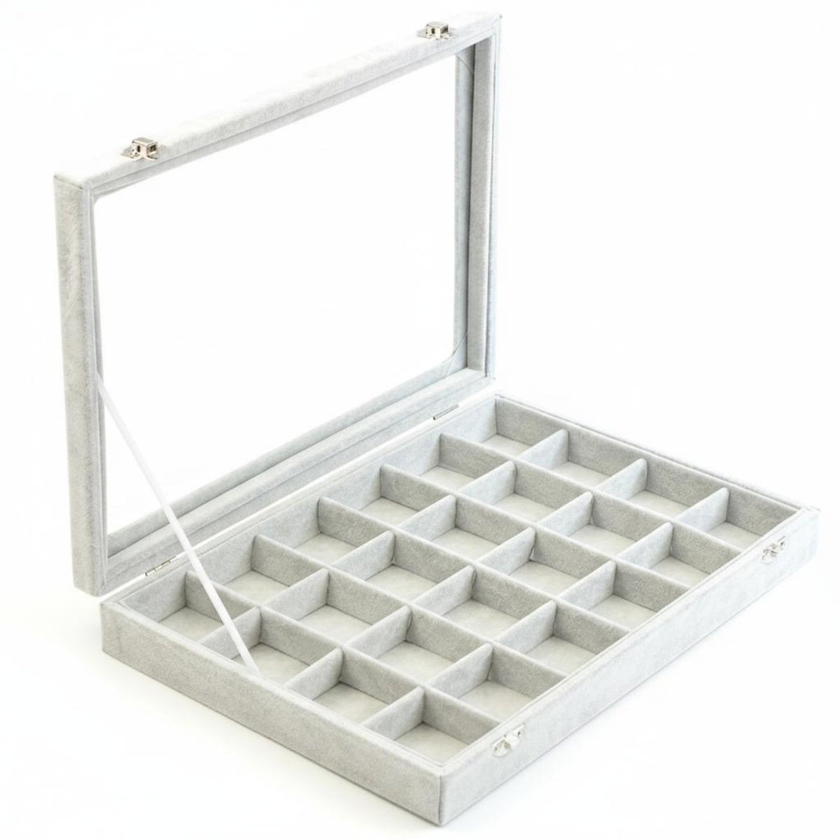 Transparent Clear Compartment Stackable Organizer Tray particle-resistantresistant Jewelry Box Insert for Crafters, Hobbyists, Display Case, Craft Table, vanity Top, Drawer
