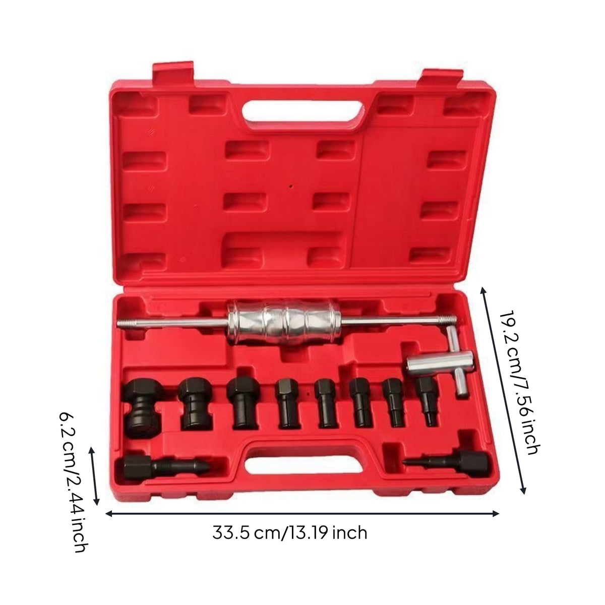 12 Pieces Repair Tool 8-32 Mm Range Bearing Extractor Puller Kit Black-and-Silver