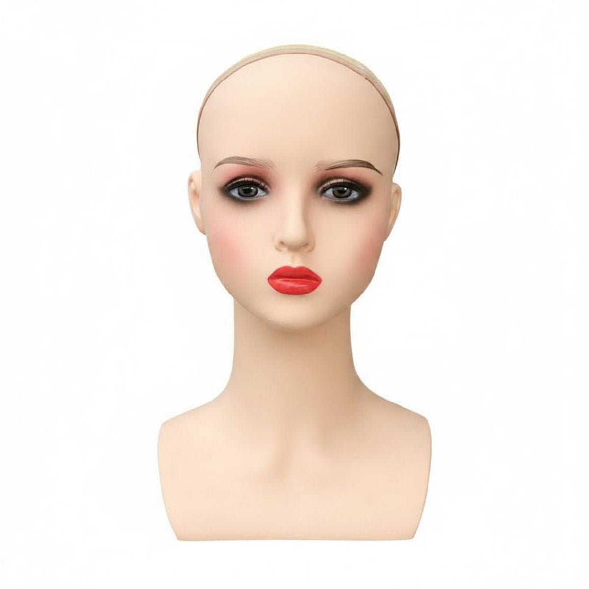 Mannequin Head with Makeup PVC Material Female Mannequin Bust and Shoulders Design for Hair Salon Owners