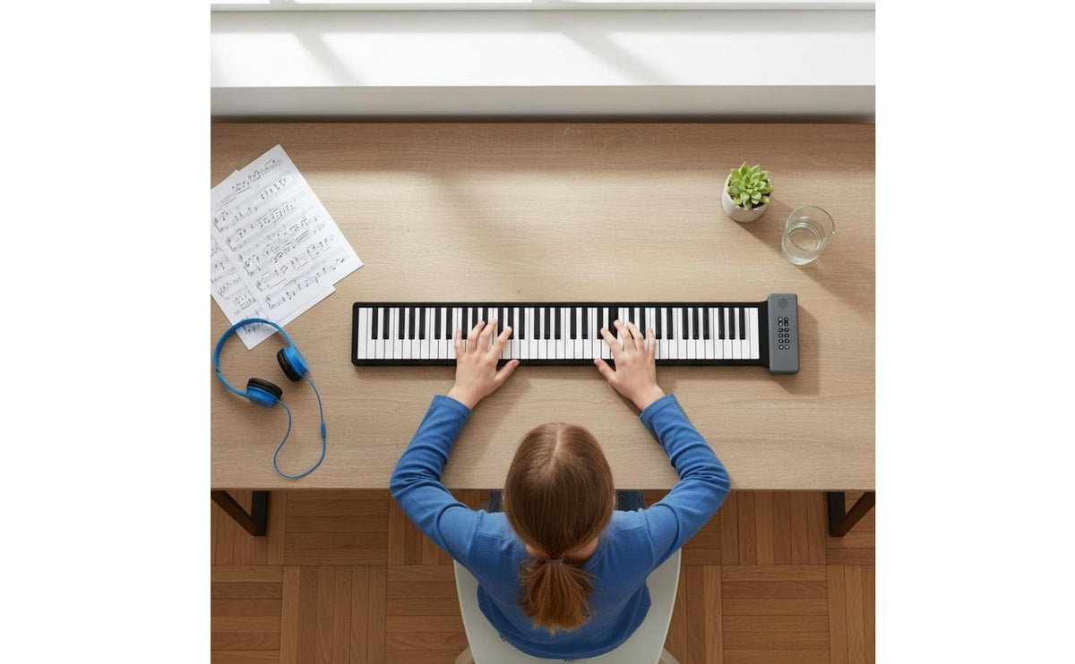 88 Key Roll up Piano Bluetooth Connectivity Flexible Piano Keyboard Built-in Speaker Musical Instrument for Beginners, Students, Travel
