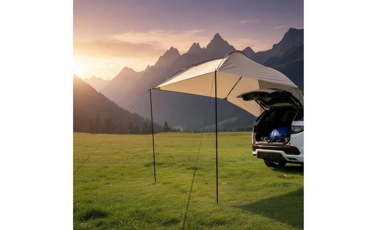 Car Rear Awning Portable Vehicle Rear Awning Trunk Sunshade Cover Rainproof Hatchback Sun Shade Protection for Tailgating