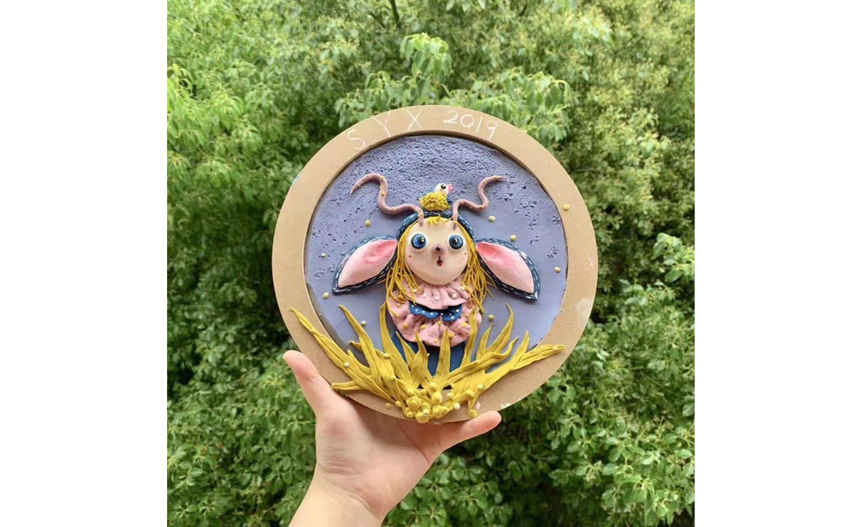 3 Pieces Round Craft Frame with Recessed Center Paintable MDF Craft Frame DIY Unfinished Wood Circle for Kids