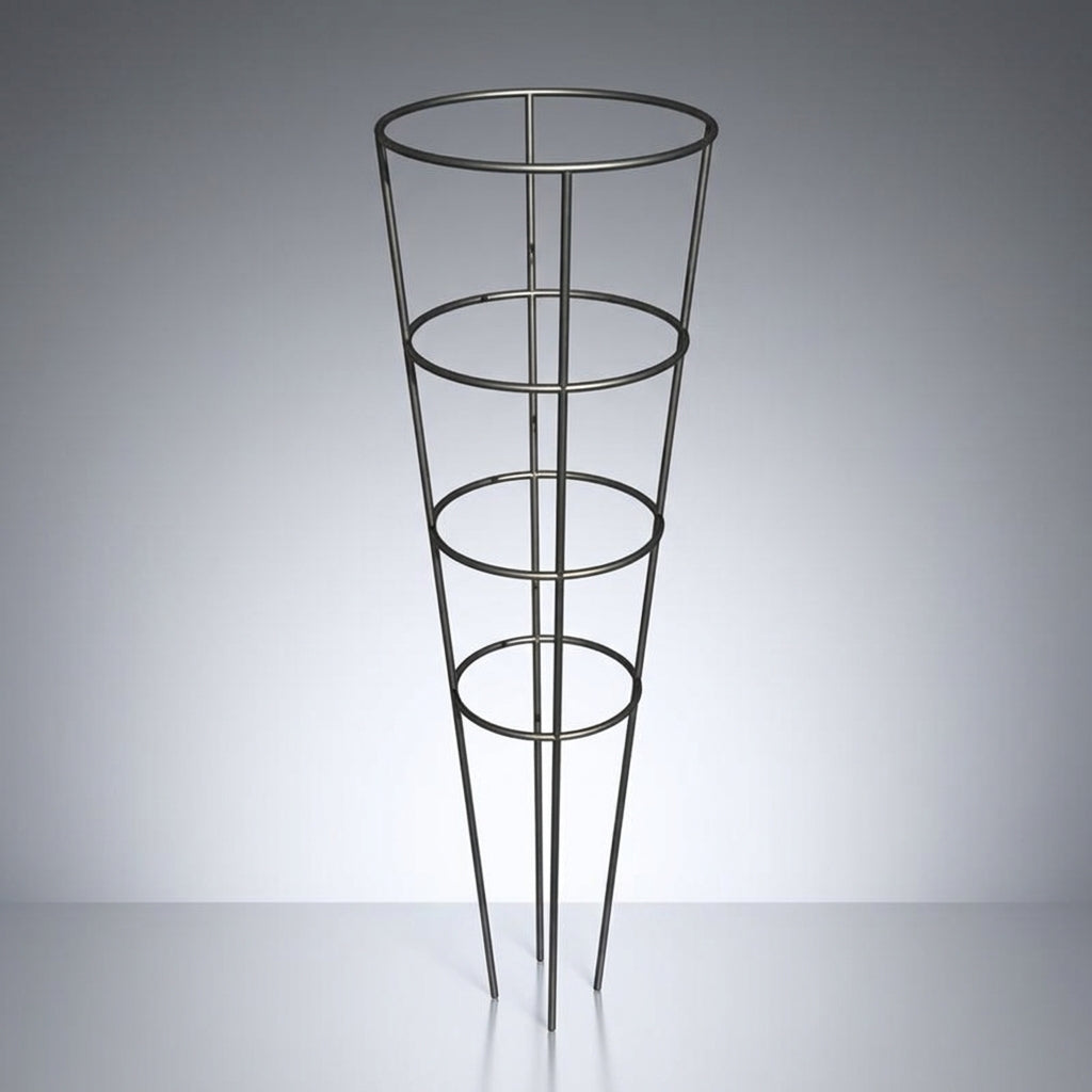 Garden Trellis for Climbing Potted Plants, Heavy Duty Conical Shape Wire Construction, Tall Plant Support Stakes for Sweet Pea, Flower Support