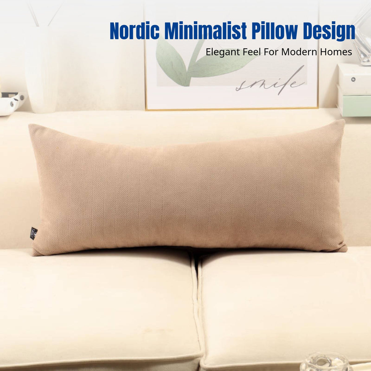 Rectangular Sofa Pad Cover, Long Backrest Pillowcase, Striped Minimalist Decor