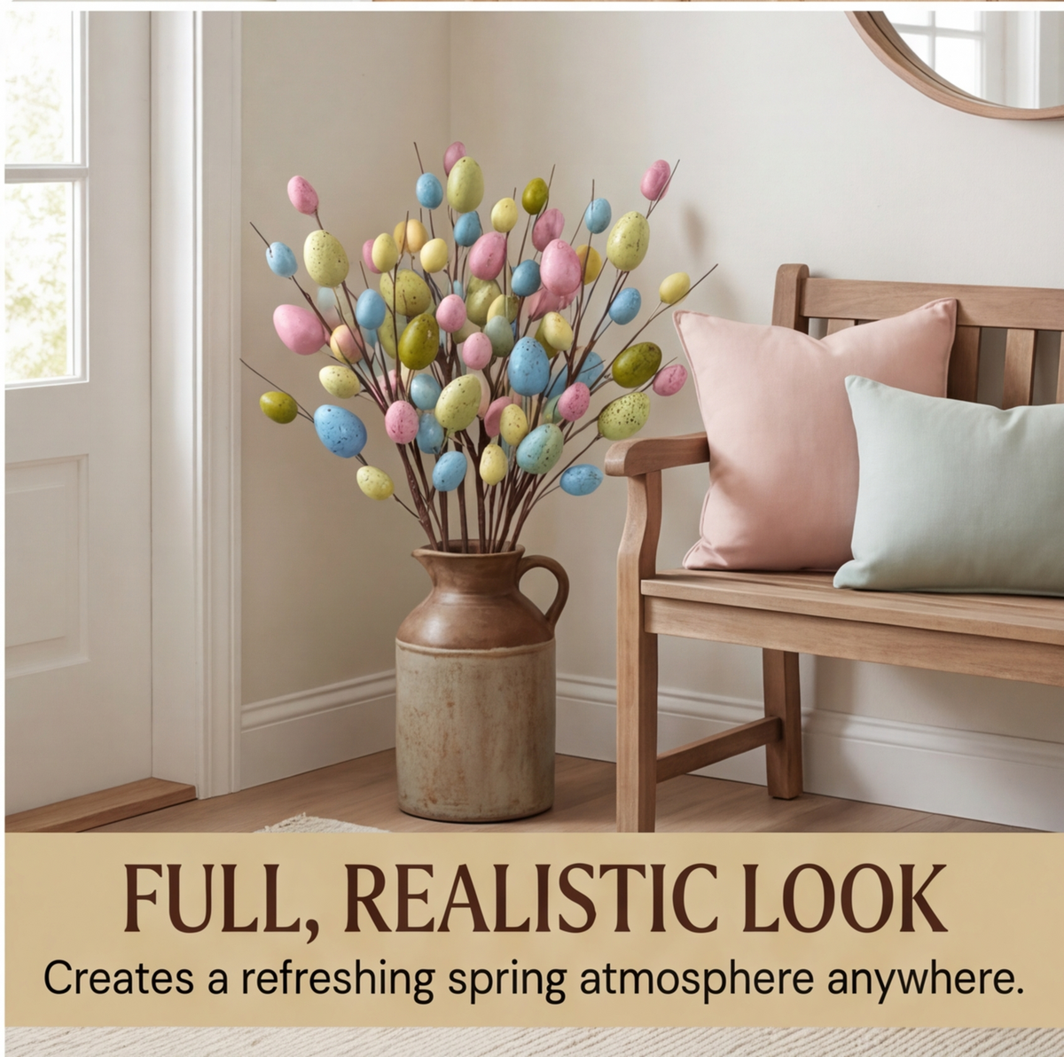 Easter Egg Branch Speckled Eggs, Easter Tree Decorations, Easter Egg Stem Lively Colors Colorful Fruit Spray for Home Stylists, Table Centerpiece, Wreath Making, Living Room