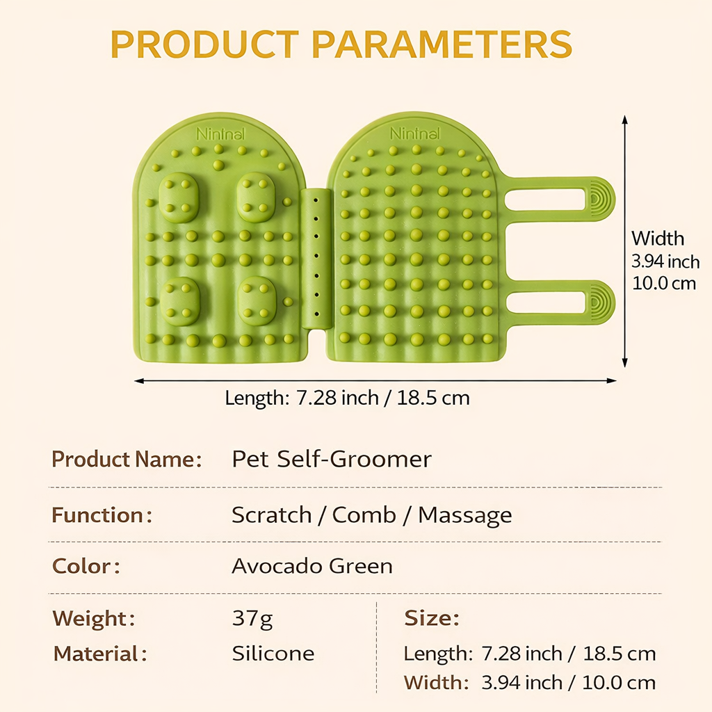Self Groomer Catnip Dog, Wall Corner Massage Comb, Long Short Grooming Massage, Silicone Double Layer, Replaceable, Cat Tool