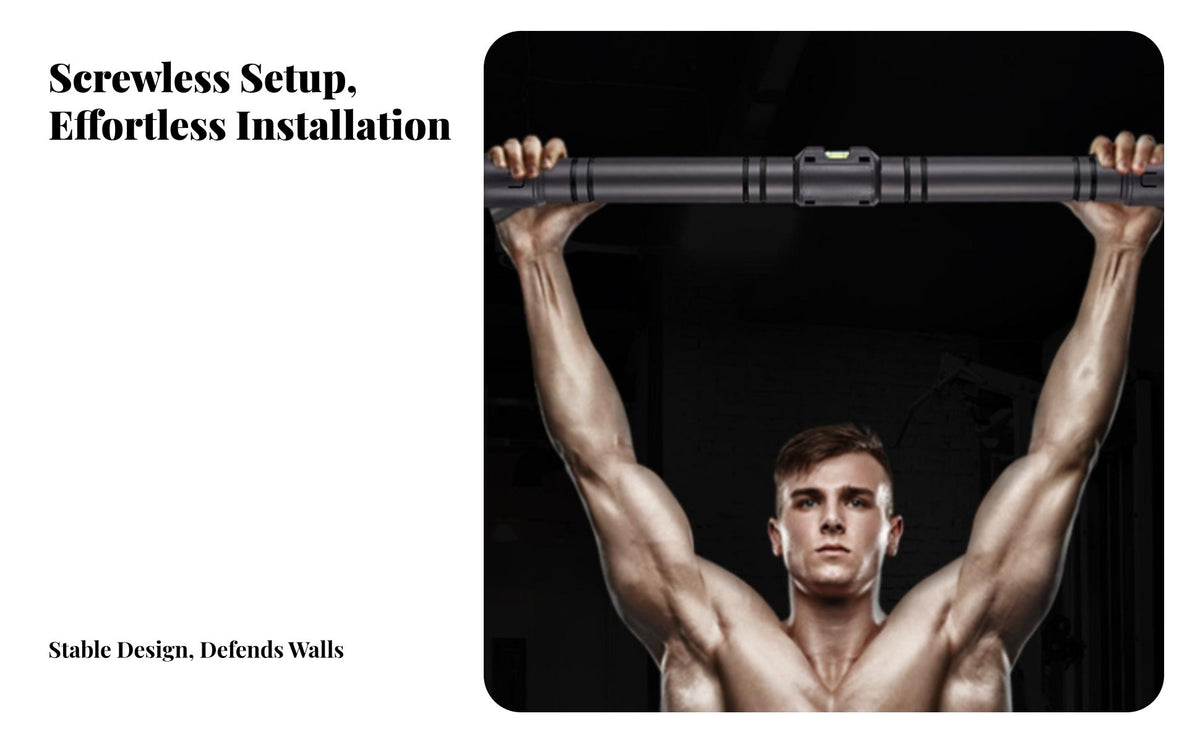 Doesn't Damage Walls Doorway Pull-up Bar Easy Installation Doorway Pull up Bar Anti-Slip Grip Strength Training Equipment Secure Locking Mechanism for Fitness Enthusiasts, Adults, Women, Indoor