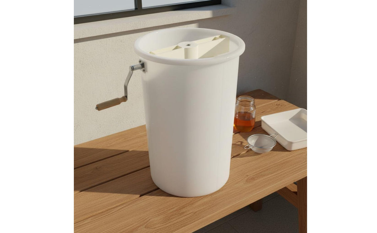 Food-Grade Material Manual 2 Frame Honey Extractor 18L Capacity 2 Frame Honey Extractor Easy to Clean Beekeeping Centrifuge Long-Lasting for Beekeepers
