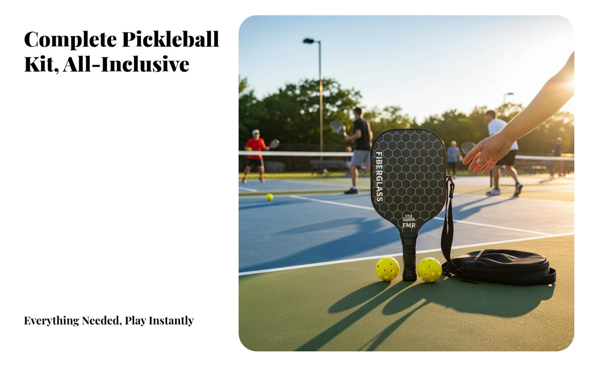 Carbon Fiber Pickleball Paddle With Carrying Bag Pickleball Paddle Set Ergonomic Grip USAPA Approved for Outdoor