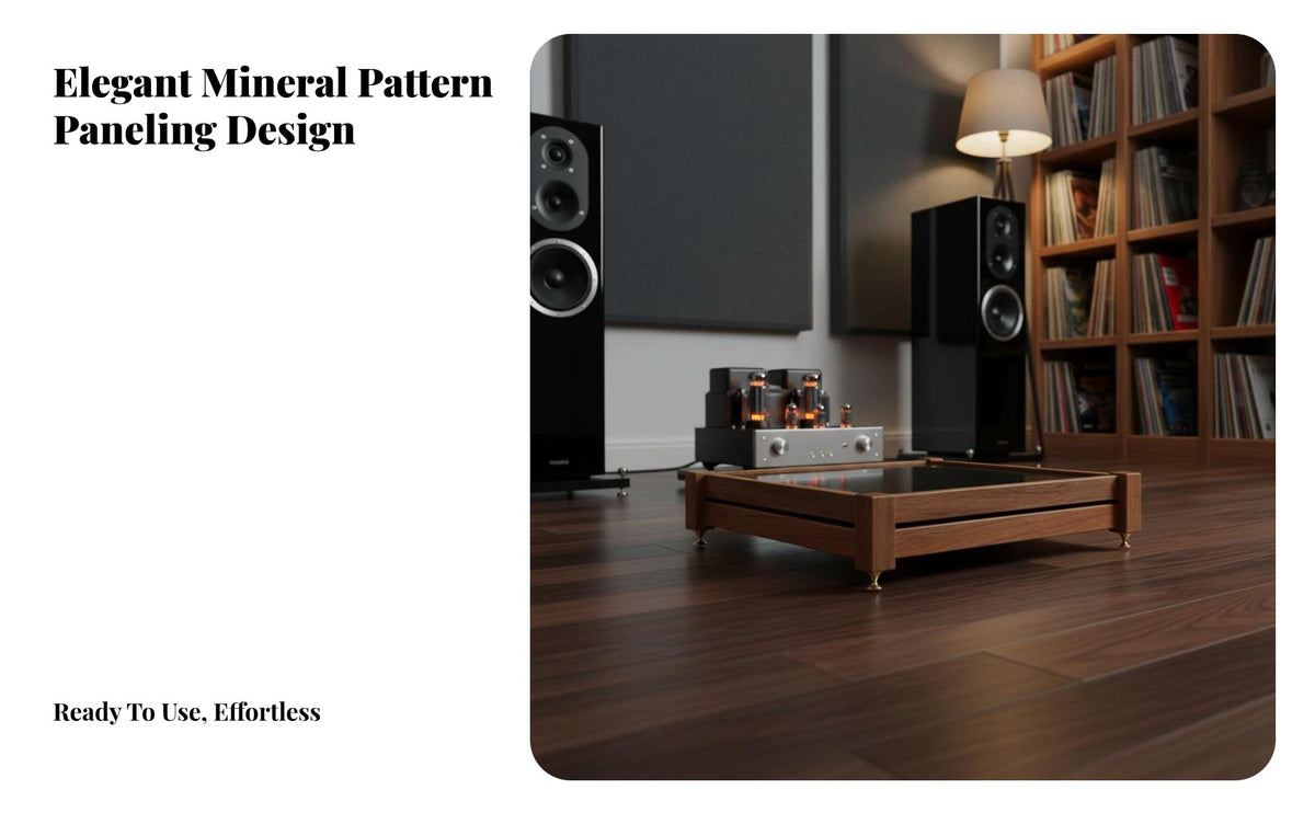 Premium Materials Single Layer Amplifier Stand Stable and Solid Cherry Wood Audio Platform Vibration Damping High-Fidelity Equipment Base Shock-Absorbing for Audiophiles, Home Theater