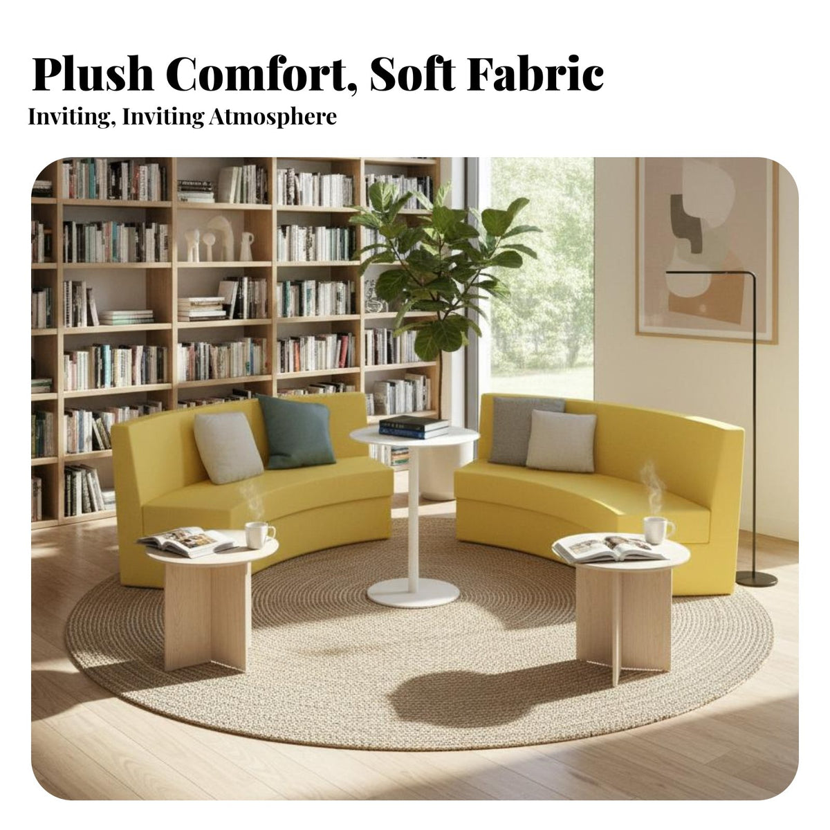 Upholstered Armchair and Loveseat Easy-to-Clean Upholstery Upholstered Bench with Backrest Modern Design Waiting Room Furniture for Children, Visitors