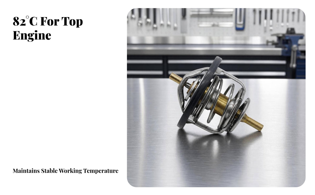 82 Degree Truck Thermostat with Gasket | 82°C Temperature Metal Construction, Engine Coolant Thermostat