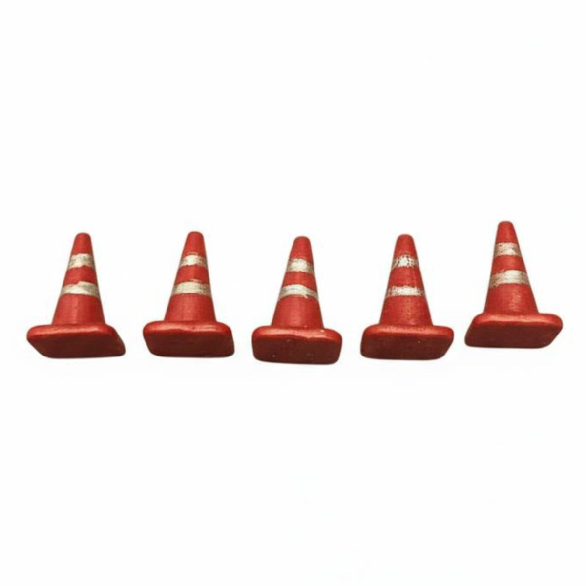 1/64 Scale Road Cone Detailed Miniature Traffic Cone Realistic Weathered Finish Model Car Accessory for Diorama Builders, Hobbyists