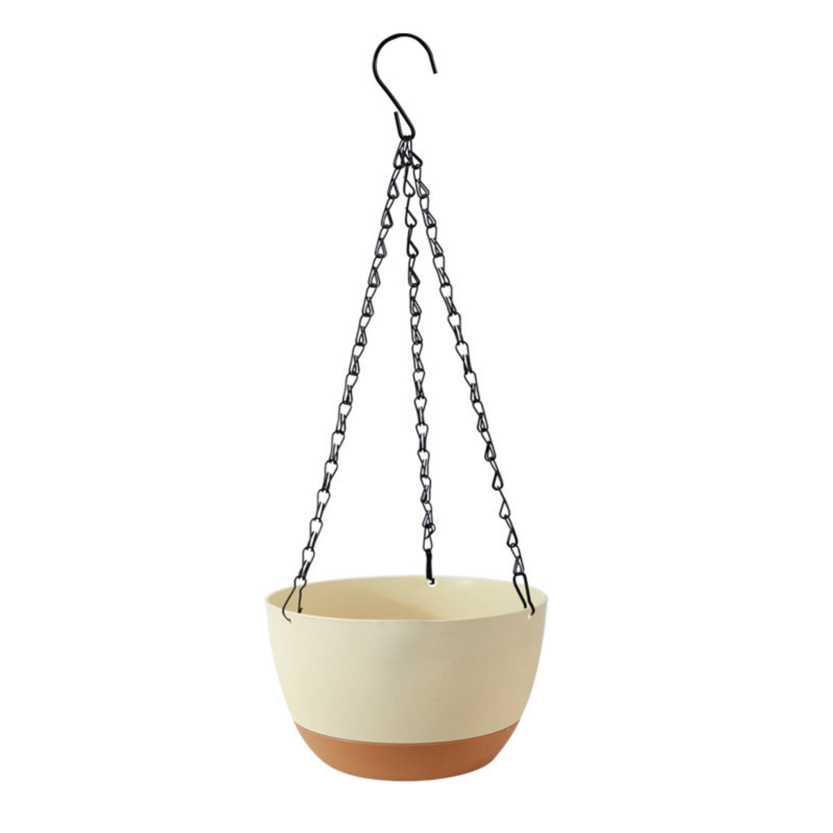 Hanging Planter with Chains Round Planters Weather-Resistant for Balcony, Indoor