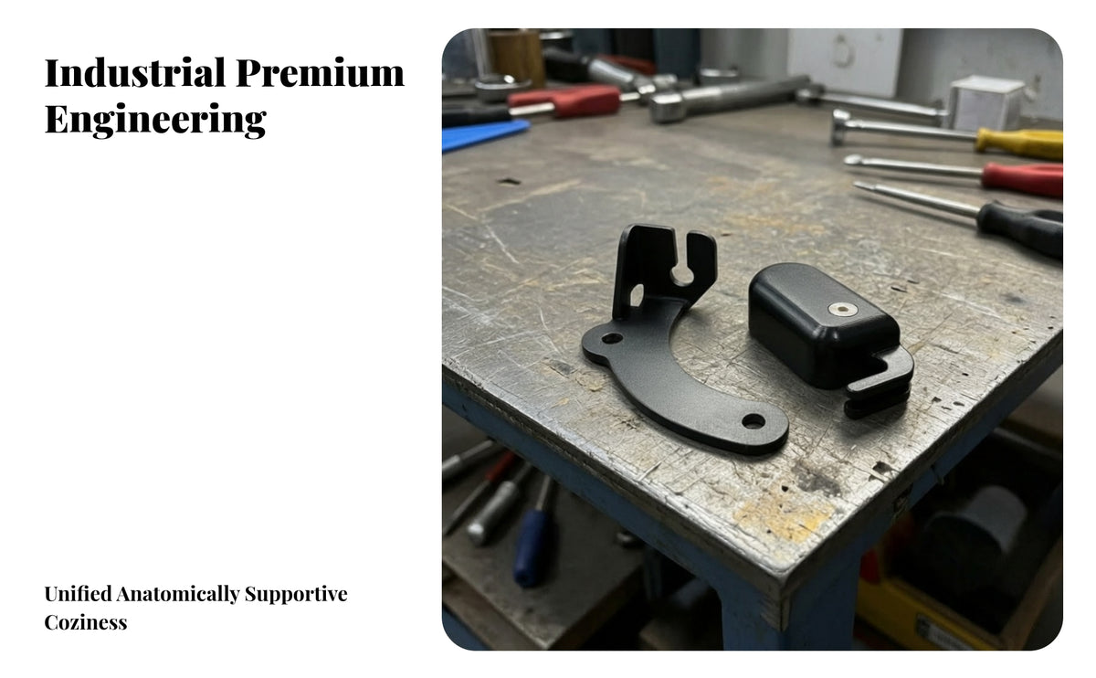 Mounting Bracket with Clamp Block | Smooth Gloss, Sturdy Metal Construction, Motorcycle Clamp Mount