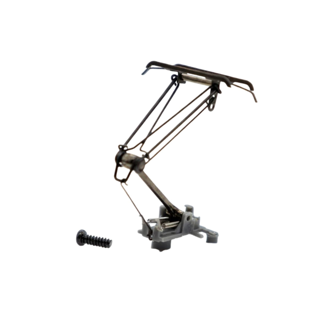 Metal Body HO Scale Pantograph Realistic Feature Model Locomotive Pantograph Sturdy Base Railway Part for Collectors, Miniature Scene