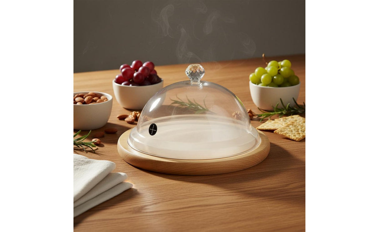Transparent Aroma-Infusing Dome Cover Easy to Clean Smoke Cover Dome Dust Proof Aroma-Infusing Cloche for Chefs, Bartenders, Restaurant, Bar, Banquet