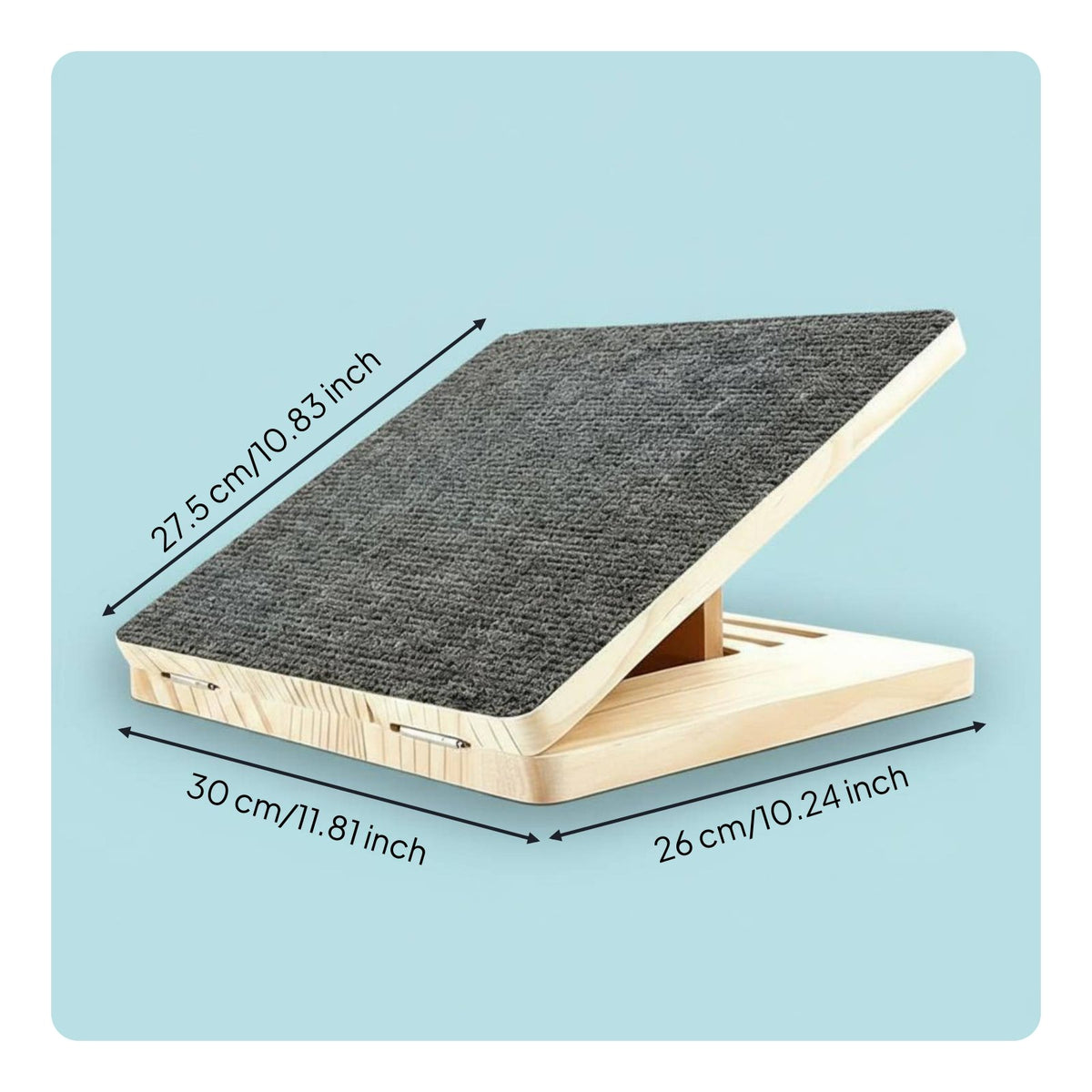 Increased Traction Adjustable Wooden Pet Ramp Sturdy Construction Adjustable Pet Ramp for Small Dogs