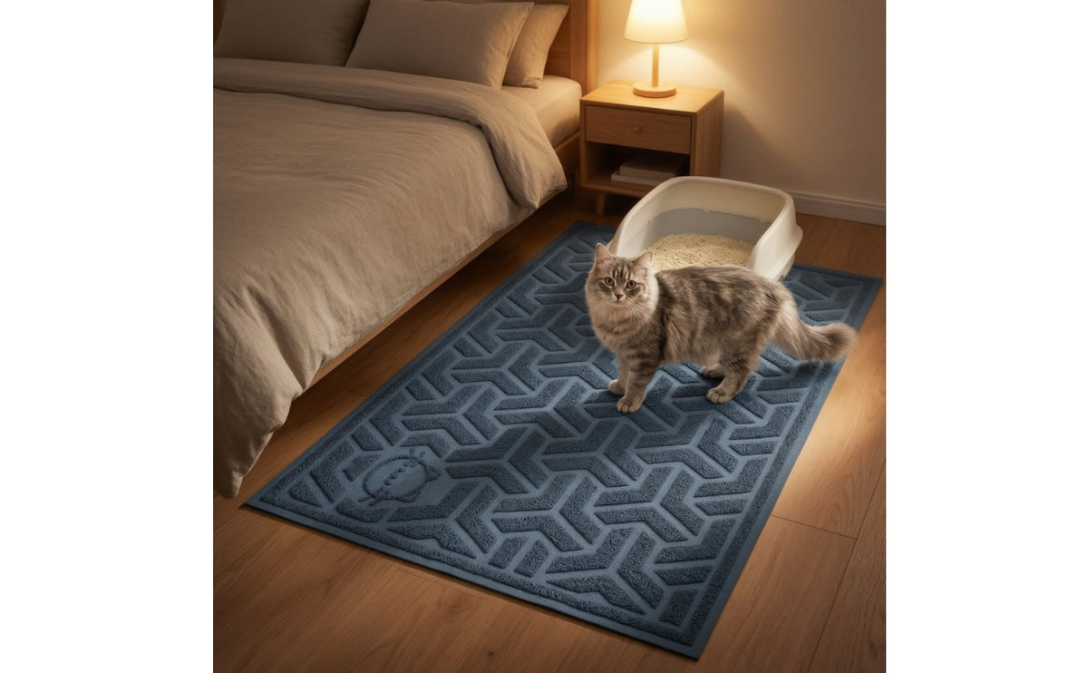 PVC Cat Litter Mat - Thick, Waterproof, Wear-Resistant