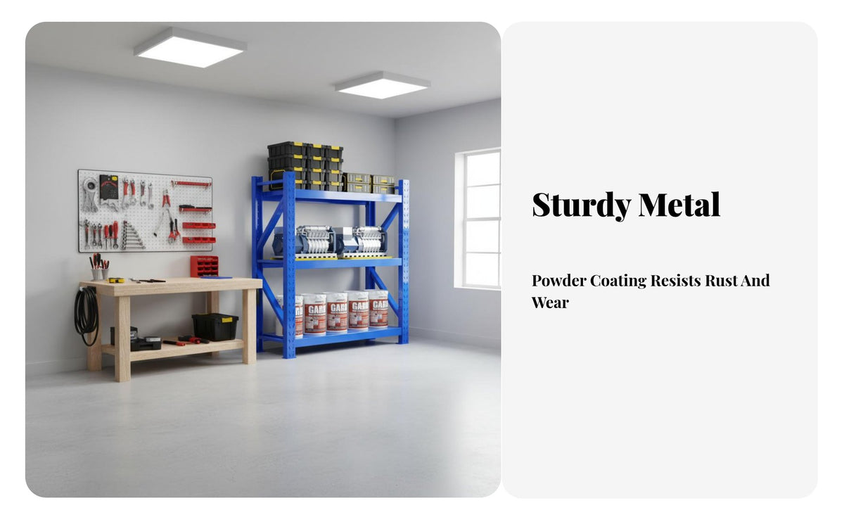 Multi-Layer Warehouse Shelving High Load Capacity Heavy-Duty Storage Shelf Stable Construction Freestanding Metal Shelving Unit for Workshop, Basement
