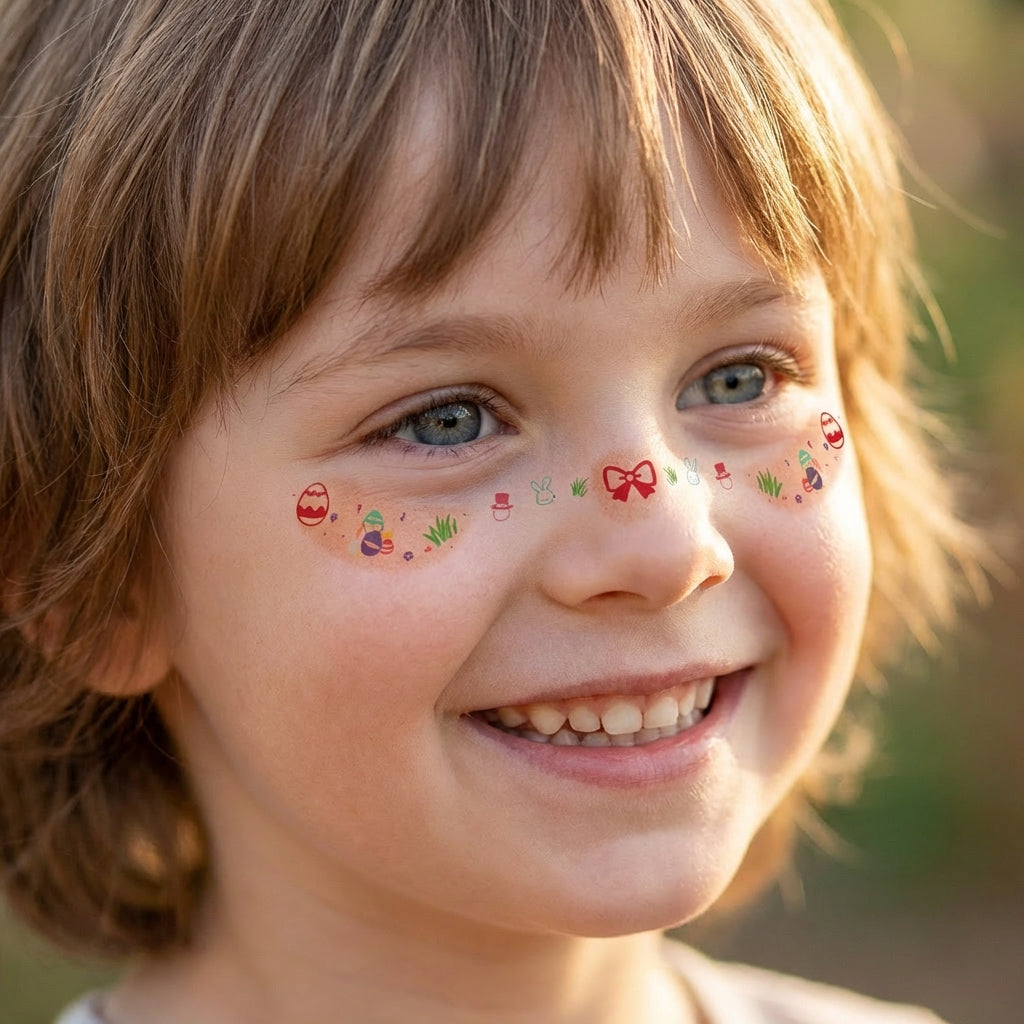 Easter Bunny Face Decals Water Resistant Easter Face Sticker Easy to Remove Little Bunny Decals Sticker for Adults, School Event, Cosplay