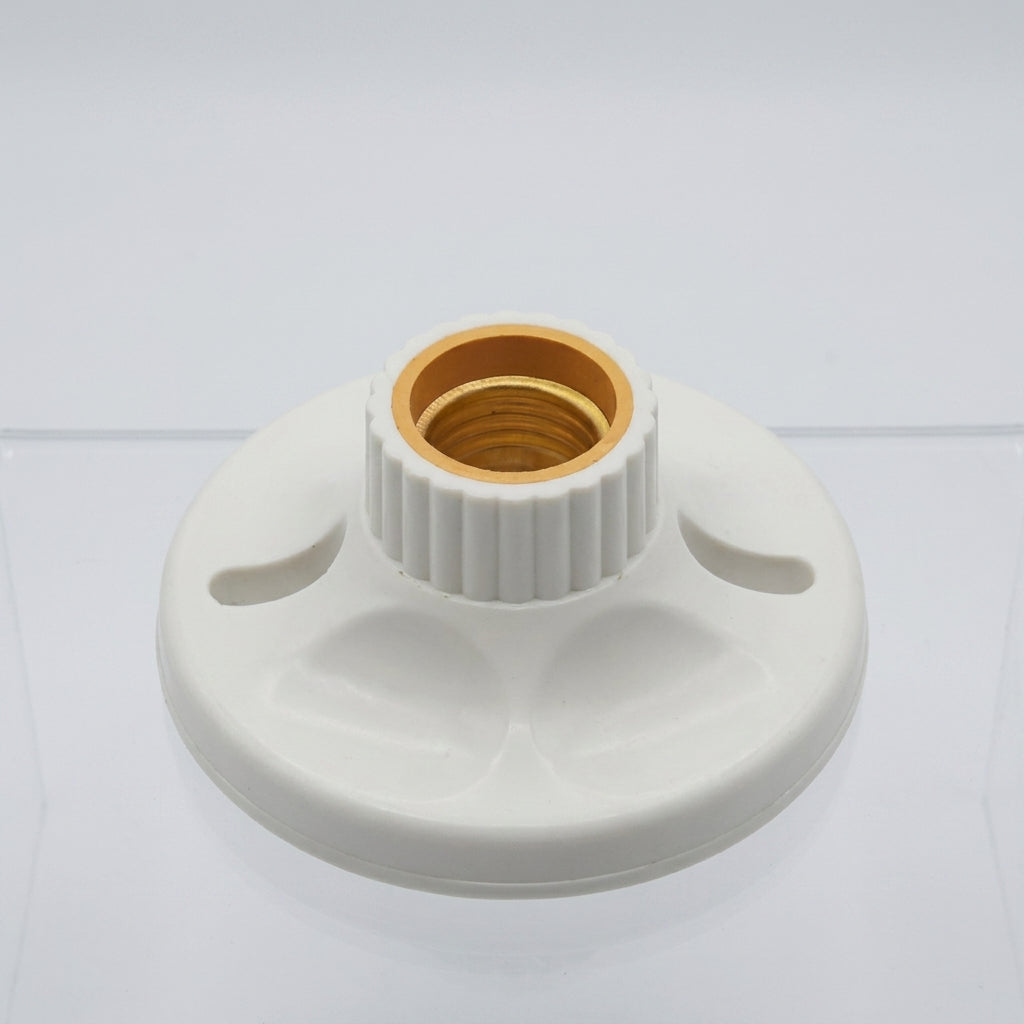 Ceiling Light with E27 Lamp Holder for Vintage Lamp Decor, Round Shape Ceiling Lighting with Ceramic Inner Core, Large 115mm E27 Screw Base