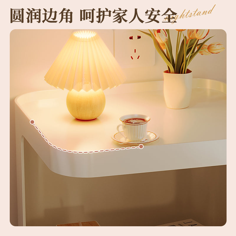 铁艺床头柜家用卧室简约现代小型替代品奶油风边几创意置物架柜子