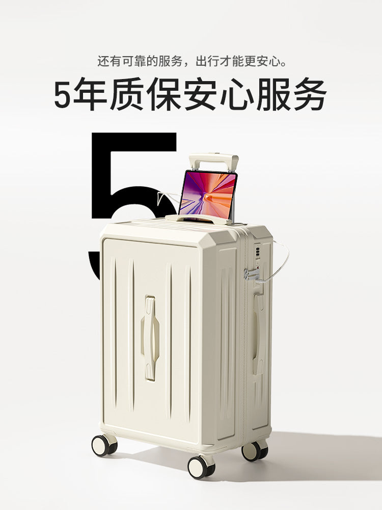 行李箱女2025新款拉杆箱大容量20寸24旅行登机密码皮箱子男生小型 薄荷绿-加厚耐用拉链款 20寸(便携杯架+USB-C双充电接口)