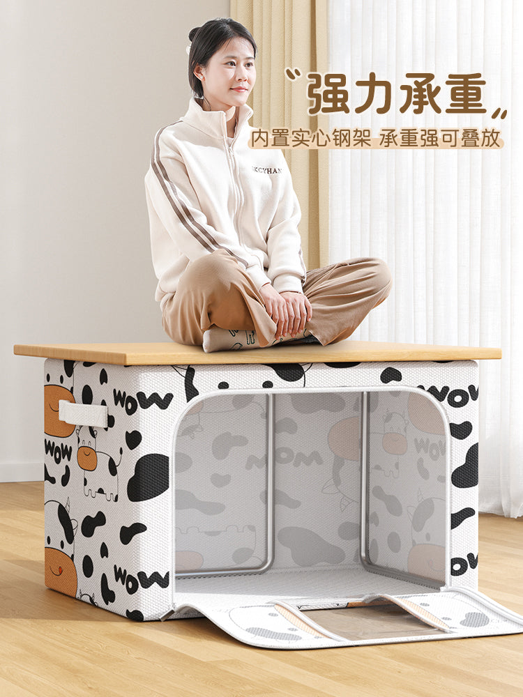 牛津布收纳箱家用大容量布艺衣服收纳袋子整理袋超大衣物百纳筐盒