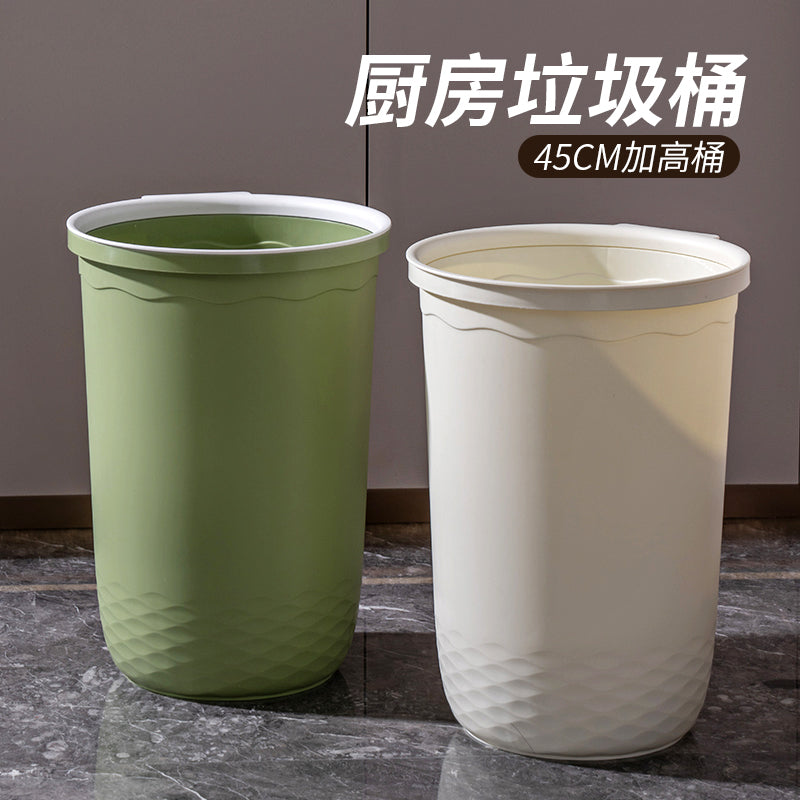 垃圾桶厨房专用超大容量家用2024新款餐饮商用户外厨余收纳桶大号 18L棕丨口径28cm*高32cm(买2送垃圾袋)