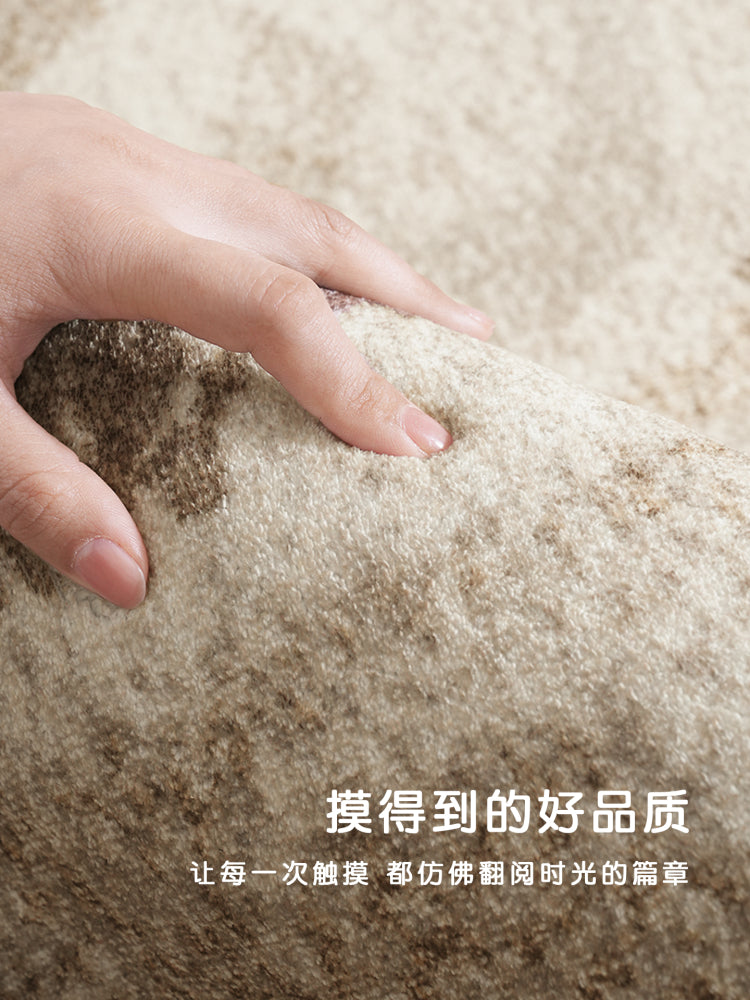 异形沙发地毯客厅轻奢高级感2025新款地垫防水茶几毯家用免洗可擦 清波 160*230CM