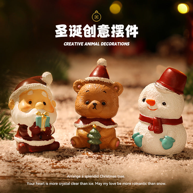圣诞装饰品老人摆件玩具节日氛围场景布置拍摄道具圣诞树高级礼品 圣诞绵羊