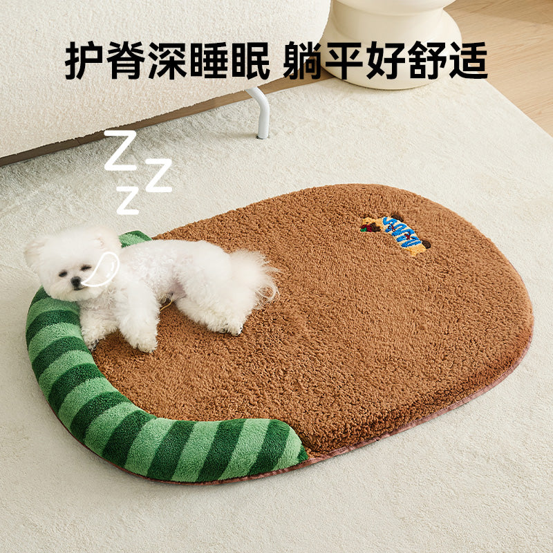 狗窝四季通用宠物床沙发可拆洗中小型犬泰迪比熊睡觉猫咪垫子夏天 XL:90*60cm(适合45斤内宠物) 咖色小狗狗【现货现发 四季通用】