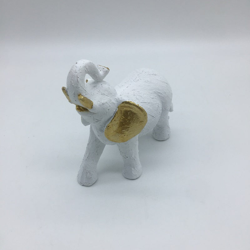 定制跨境小象树脂工艺品创意简约艺术摆件可爱动物工艺品雕塑