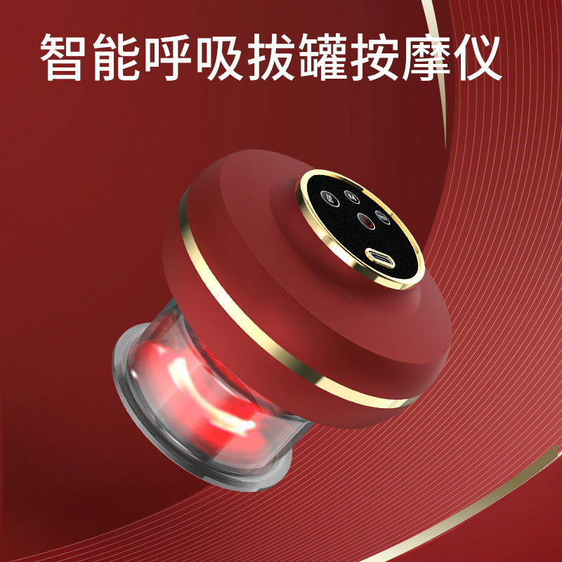 Smart Breathing Cupping Device Electric Massager Hot Compress for Lymphatic Drainage and Meridian Relief
