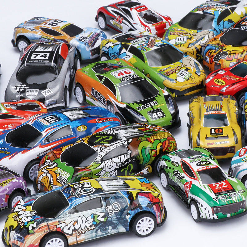 Large Multi-Pack Alloy Car Tractor Inertia Pull-Back Children's Toy Car Model Mini Racing Car