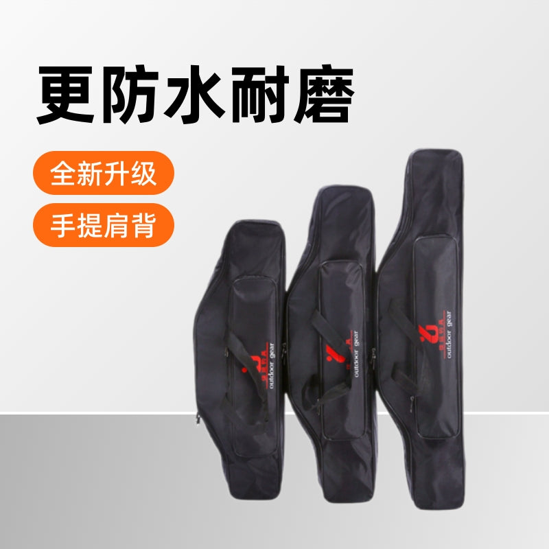 Waterproof Oxford Cloth Fishing Rod Bag Double Layer Large Capacity Fishing Tackle Storage for Sea Rods