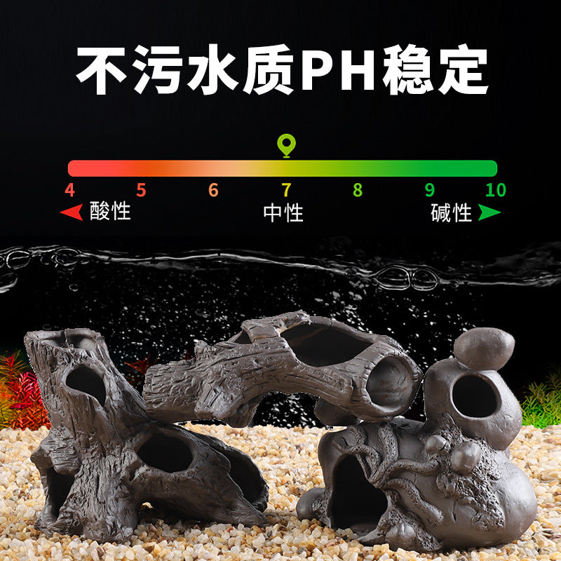 Aquarium Landscaping Hideaway Cave Spawning Pot Fish Shrimp Shelter Creative Ceramic Breeding Tube Fish Tank Ornament