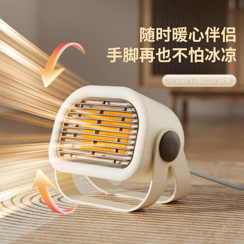 Mini Desk Heater, Energy-Saving PTC Ceramic Fast Heating Electric Fan Heater for Room and Indoor Use
