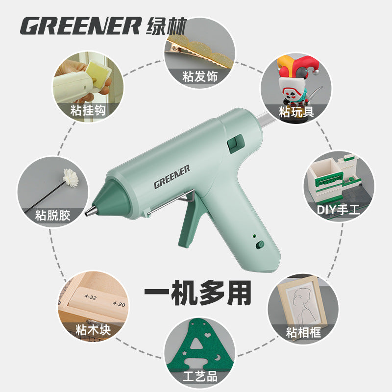 Greenswift Hot Melt Glue Gun for DIY Crafts with High Viscosity Glue Sticks, Small Size for Kids
