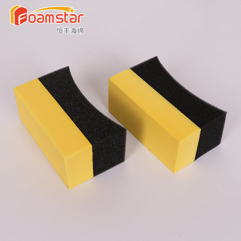 Car Corner Cleaning Sponge Applicator for Tire Waxing Polishing and Crystal Coating