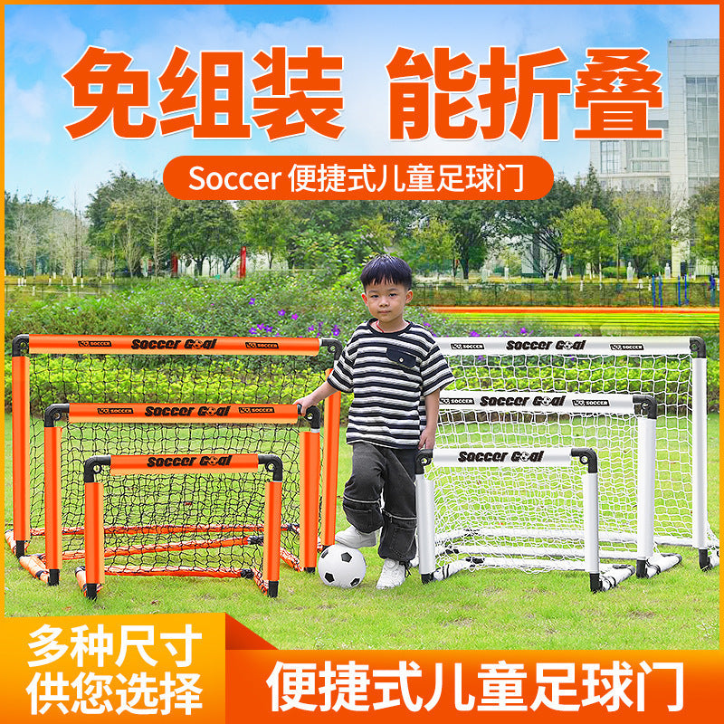 Foldable Kids Soccer Goal Portable Football Net for Outdoor Indoor Play Kindergarten Parent-Child Sports Training
