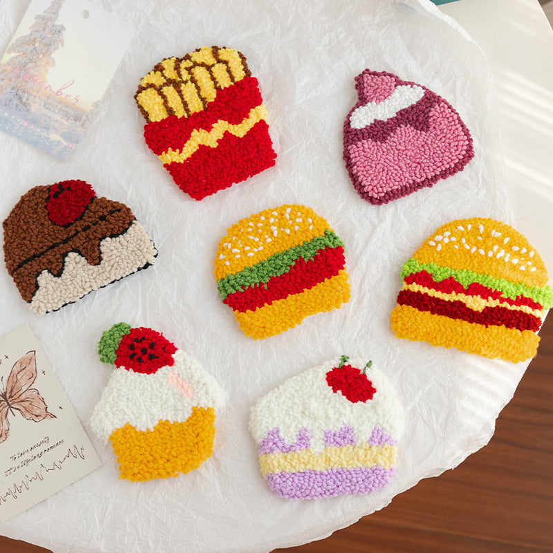 Russian Yarn Punch Needle Coaster DIY Kit for Beginners, Kids, Couples - Stress Relief Craft