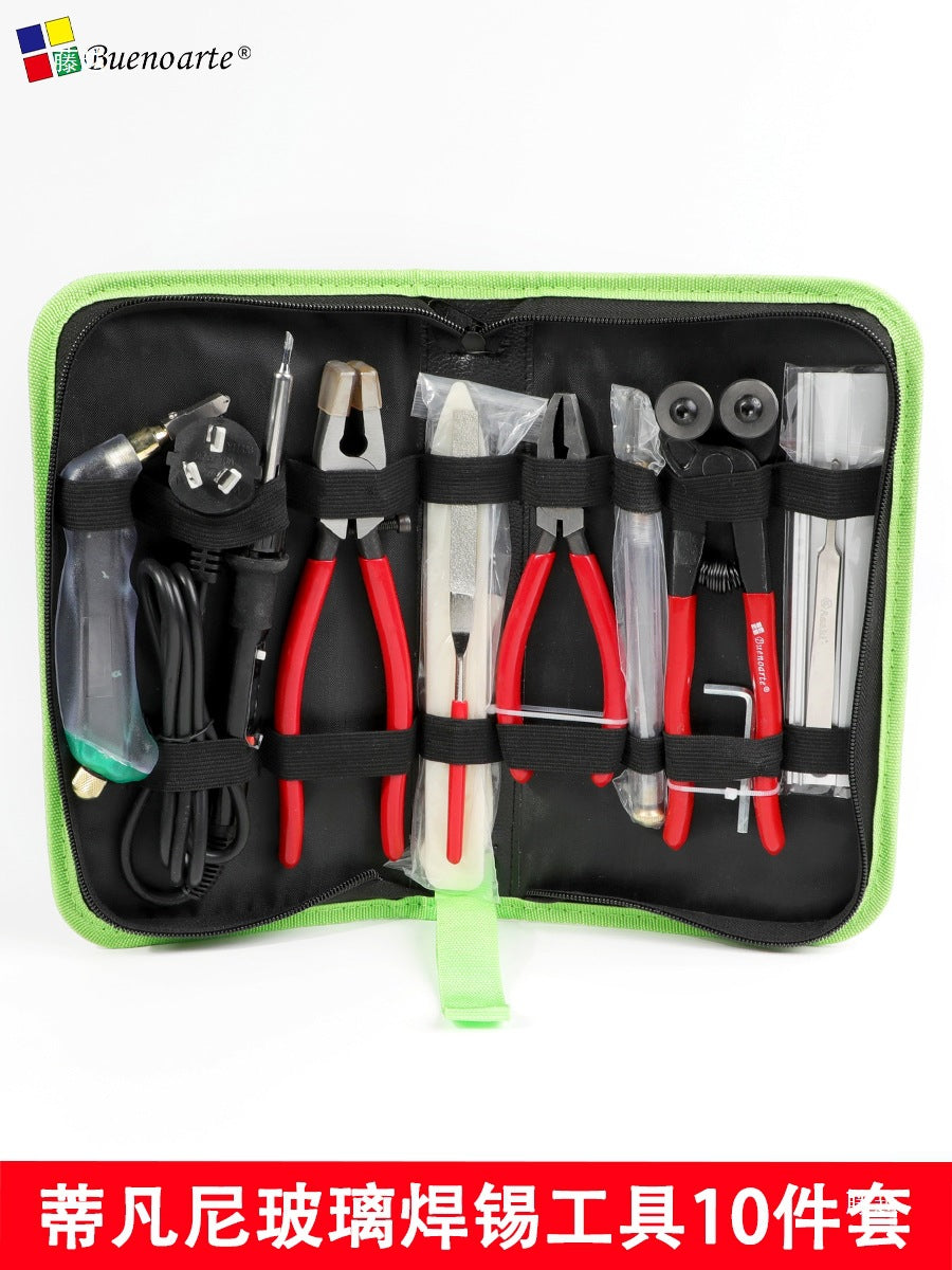 Glass DIY Soldering Tool Kit Mosaic Stained Glass Pliers Electric Soldering Iron